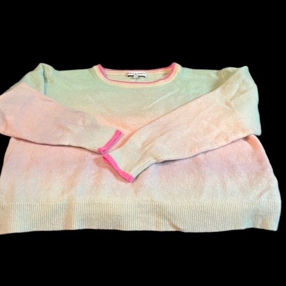 Scott & Scott London 100% Cashmere Tie Dye Swester Sz M Ribbed Jumper - Picture 3 of 8